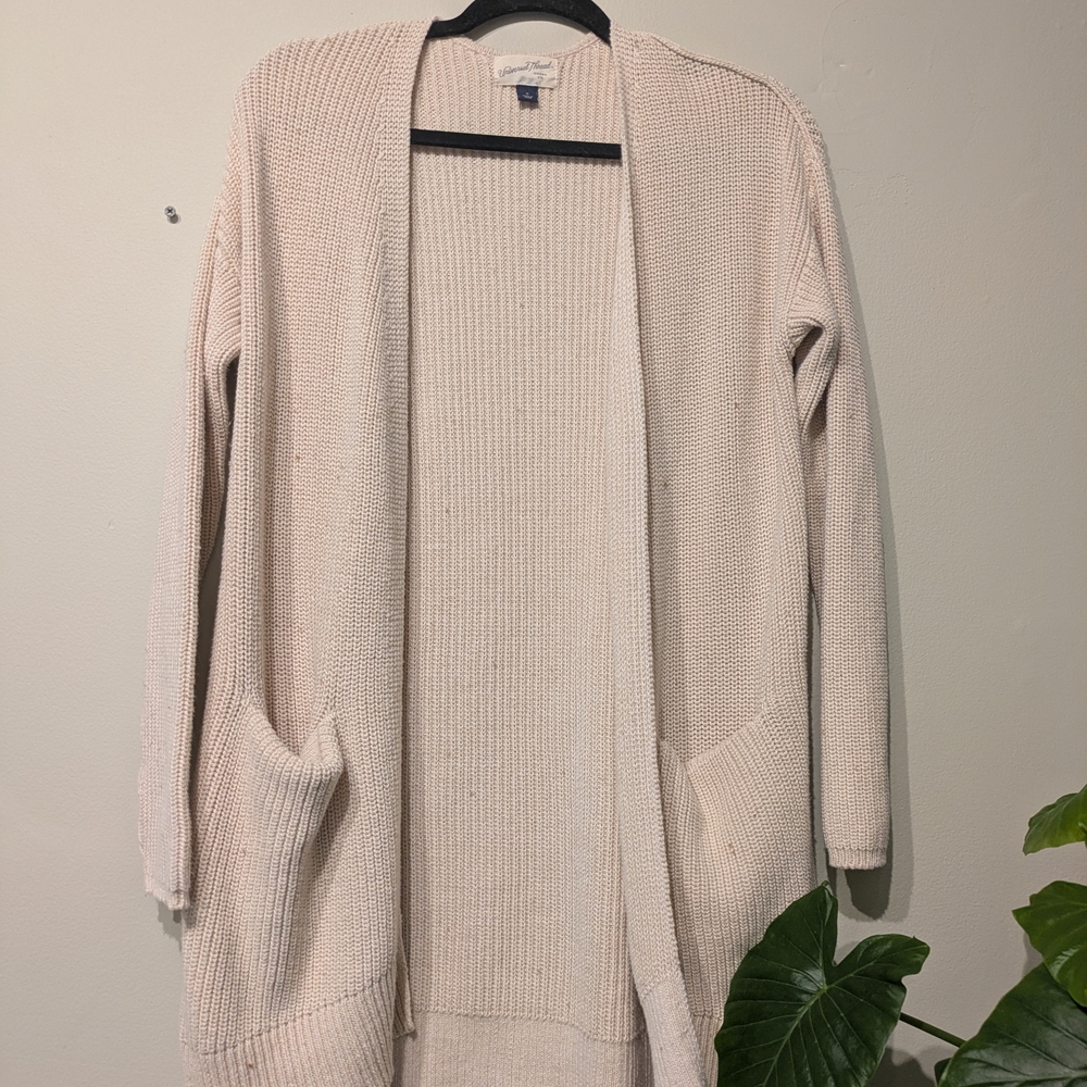 Universal Thread Cream Open-Front Cardigan
